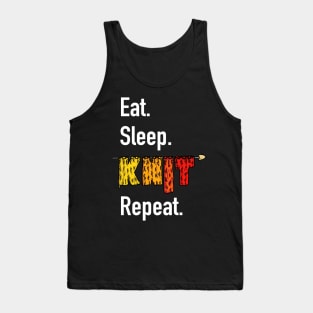 Eat. Sleep. Knit. Repeat. Tank Top